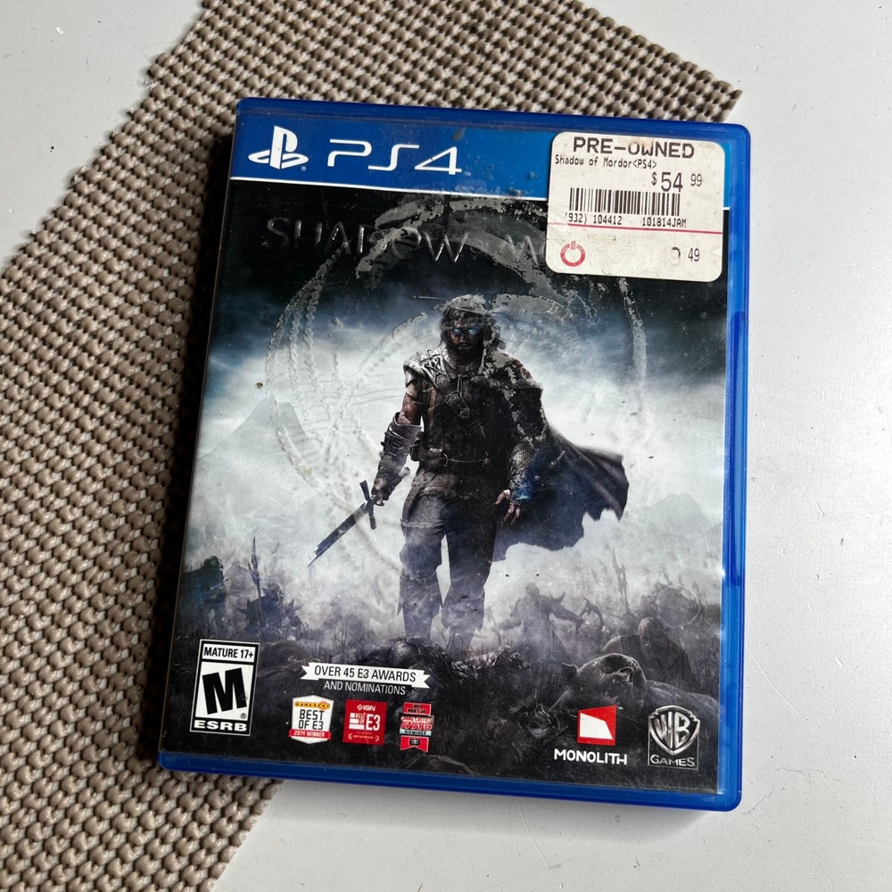 Middle Earth Shadow of Mordor Sony PlayStation 4 PS4 Action RPG Game Disc